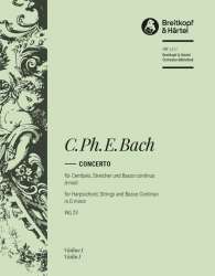CONCERTO D-MOLL : FUER CEMBALO UND - Carl Philipp Emanuel Bach