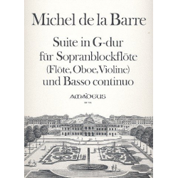 Suite G-Dur - für Sopranblockflöte - Michel de la Barre