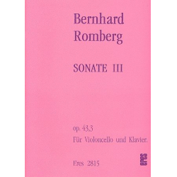 Sonate G-Dur op.43,3 - für Violoncello - Bernhard Romberg