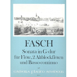 Sonata G-Dur - für Flöte, - Johann Friedrich Fasch