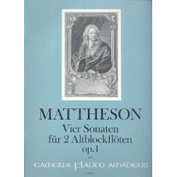 4 Sonaten op.1 - für 2 Altblockflöten - Johann Mattheson
