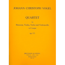 Quartet f major : for bassoon, violin, viola and violoncello  op.5/1 - Johann Christoph Vogel