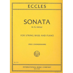 Sonata g minor for double bass and piano -Henry Eccles