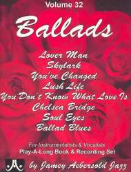 Ballads (+CD) : for all instruments - Jamey Aebersold