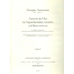 Concerto F-Dur - für Sopranblockflöte, - Giuseppe Sammartini