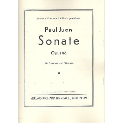 Sonate op.86 : für Violine und - Paul Juon