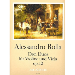 3 Duos op.12 - für Violine und Viola - Alessandro Rolla