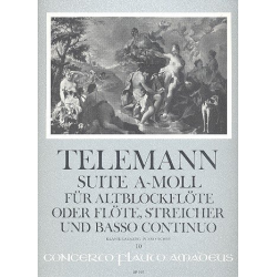 Suite a-Moll für Altblockflöte (Flöte), - Georg Philipp Telemann