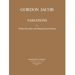 Variations : for treble recorder - Gordon Jacob