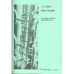 10 Choräle : für 4 Saxophone (SATB/AATB) - Johann Sebastian Bach