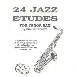 24 Jazz Etudes (+CD) for Tenor-Saxophone - Bill Holcombe