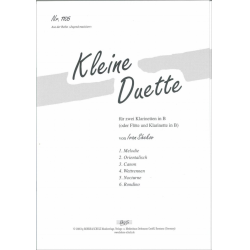 Kleine Duette - für 2 Klarinetten - Ivan Shekov