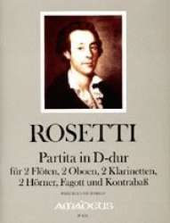Partita D-Dur - für 2 Flöten, 2 Oboen, - Francesco Antonio Rosetti (Rößler)
