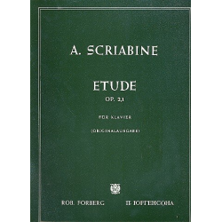 Etüde op.2,1 : für Klavier - Alexander Skrjabin / Scriabin