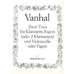 2 Trios op.18,4-5 - für Klarinette, - Johann Baptist (Krtitel) Vanhal