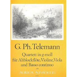 Quartett g-Moll - für Altblockflöte, -Georg Philipp Telemann