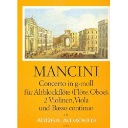 Concerto g-Moll - für Altblockflöte - Francesco Mancini