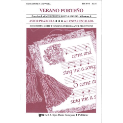 Verano Porteno / Summer of Buenos Aires - Tango -Astor Piazzolla / Arr.Oscar Escalada