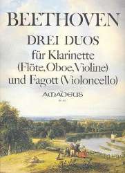 3 Duos WoO27 für Klarinette und Fagott -Ludwig van Beethoven / Arr.Willy Hess