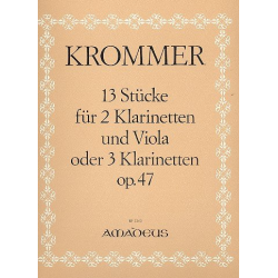 13 Stücke op.47 - für 2 Klarinetten - Franz Krommer