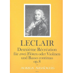 Récréation Nr.2 op.8 - für 2 Violinen und Bc - Jean-Marie LeClair