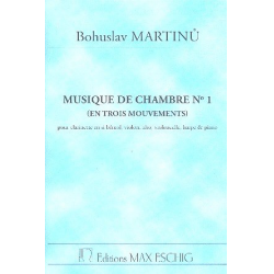 Musique de chambre no.1 : pour clarinette, - Bohuslav Martinu