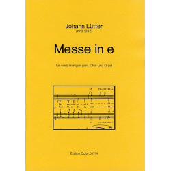 Messe in e - für gem Chor und Orgel - Johann Lütter