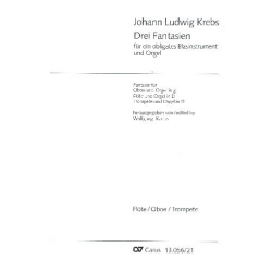 Drei Fantasien - Flöte solo - Johann Ludwig Krebs