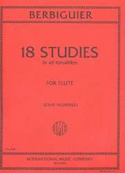 18 Studies : for flute, in all - Benoit Tranquille Berbiguier