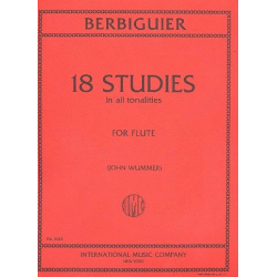 18 Studies : for flute, in all - Benoit Tranquille Berbiguier