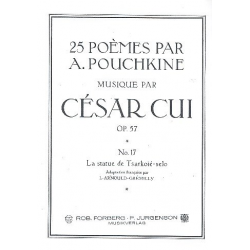 La statue de Tsarkoié-selo op.57,17 : - Cesar Cui