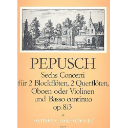 Concerto op.8,3 - für 2 Blockflöten - Johann Christoph Pepusch