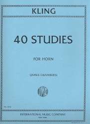 40 Studies : for horn - Henri Adrien Louis Kling