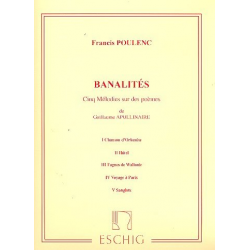 Banalités : 5 chansons pour voix et - Francis Poulenc