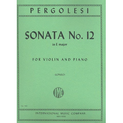 Sonata E major no.12 : for violin -Giovanni Battista Pergolesi