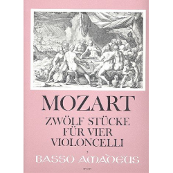 12 Stücke - für 4 Violoncelli - Wolfgang Amadeus Mozart