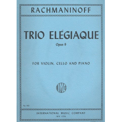 Trio elégiaque op.9 : for violin, cello - Sergei Rachmaninov (Rachmaninoff)