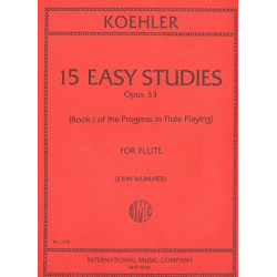 15 easy Studies op.33 : for flute - Ernesto Köhler
