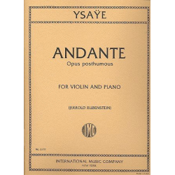Andante op.posth. : for violin and piano - Eugène Ysaye