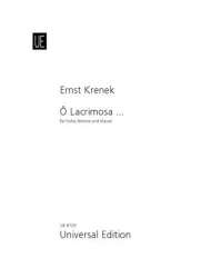 O lacrymosa op.48 : für hohe - Ernst Krenek
