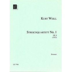 Streichquartett Nr. 1 op. 8 - Kurt Weill