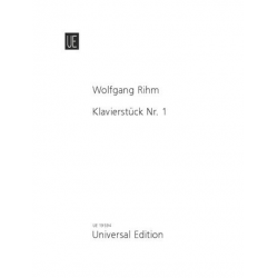 KLAVIERSTUECK NR.1 OP.8A - Wolfgang Rihm