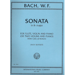 Sonata B flat major : for flute, - Wilhelm Friedemann Bach
