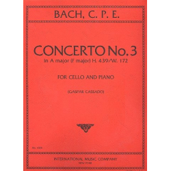 Concerto A major no.3 for cello, - Carl Philipp Emanuel Bach