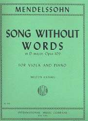 Song without Words in D major : - Felix Mendelssohn-Bartholdy