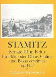 Sonate F-Dur op.14,3 - für Flöte - Carl Stamitz