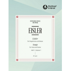Lieder Band 1 : für Singstimme - Hanns Eisler
