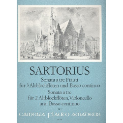 2 sonate a tre - für 3 Altblock- - Sartorius Daniel