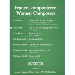 4 Stücke op.25 für Flöte, Oboe, Klarinette, Horn und Fagott - Frida Kern