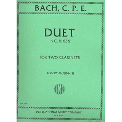 Duet C major BWV 636 for 2 clarinets - Carl Philipp Emanuel Bach